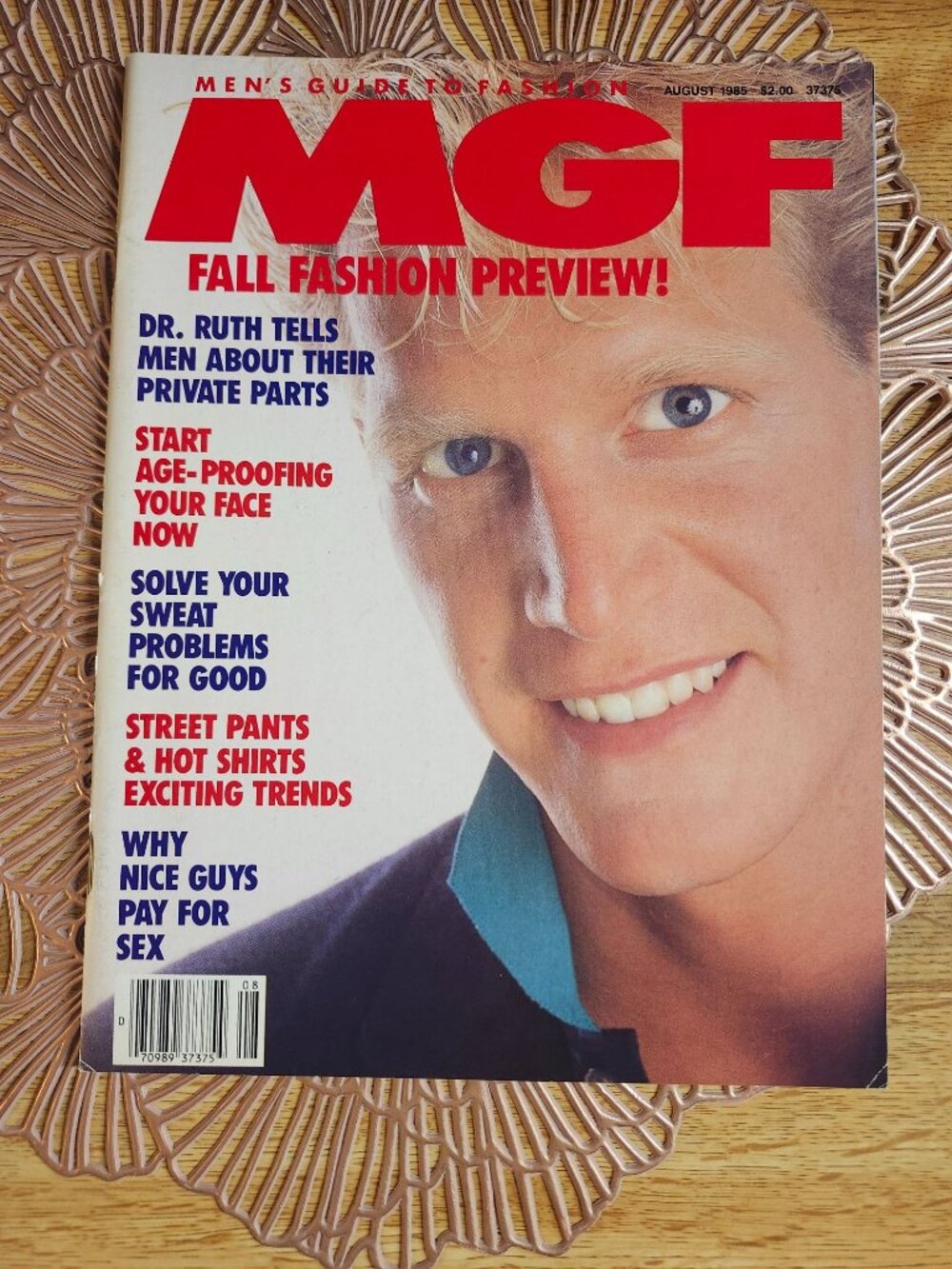 August 1985 MGF Men's Guide to Fashion Vintage Magazine '80s 1980's